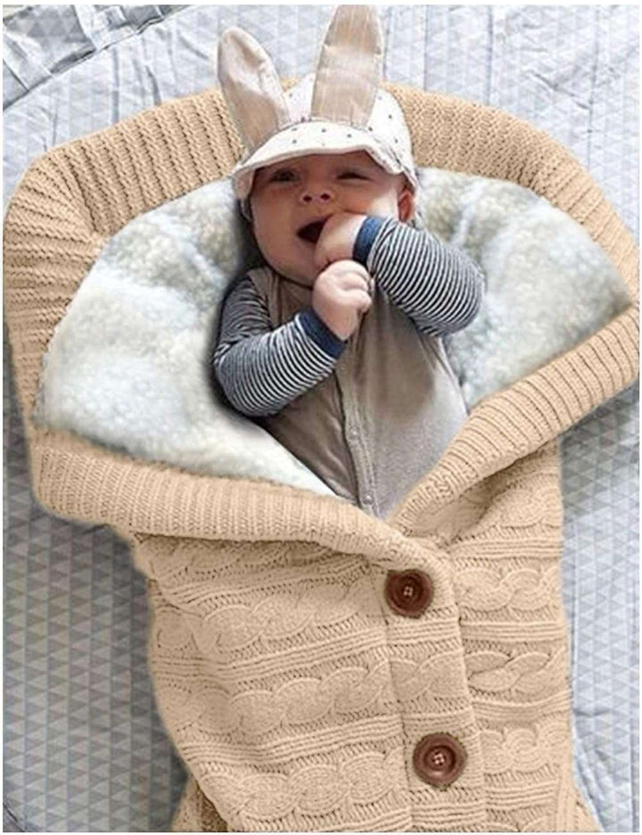 schlafsack mit innenfutter Gestrickter Baby-Schlafsack mit Sherpa-Innenfutter – Happyalo
