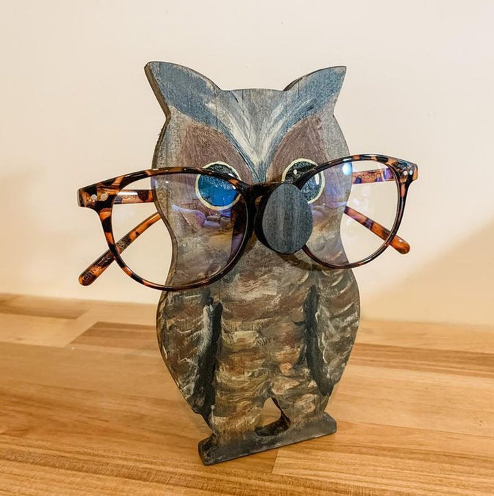 Brillenständer Katze Brillenhalter hat die Brille schon auf